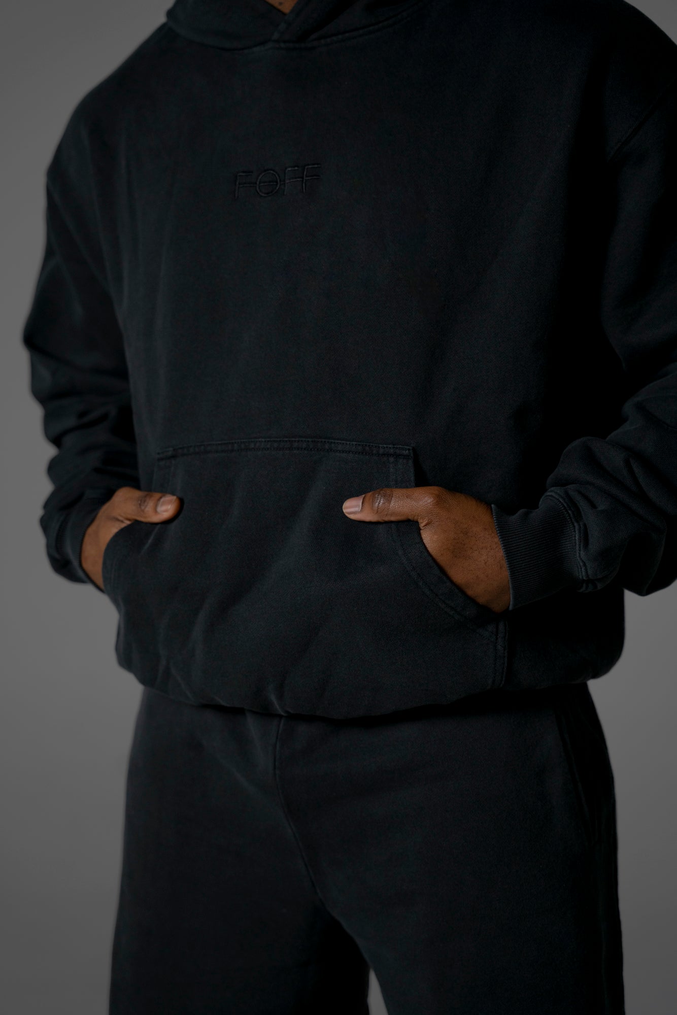 Vintage Black Oversized Hoodie