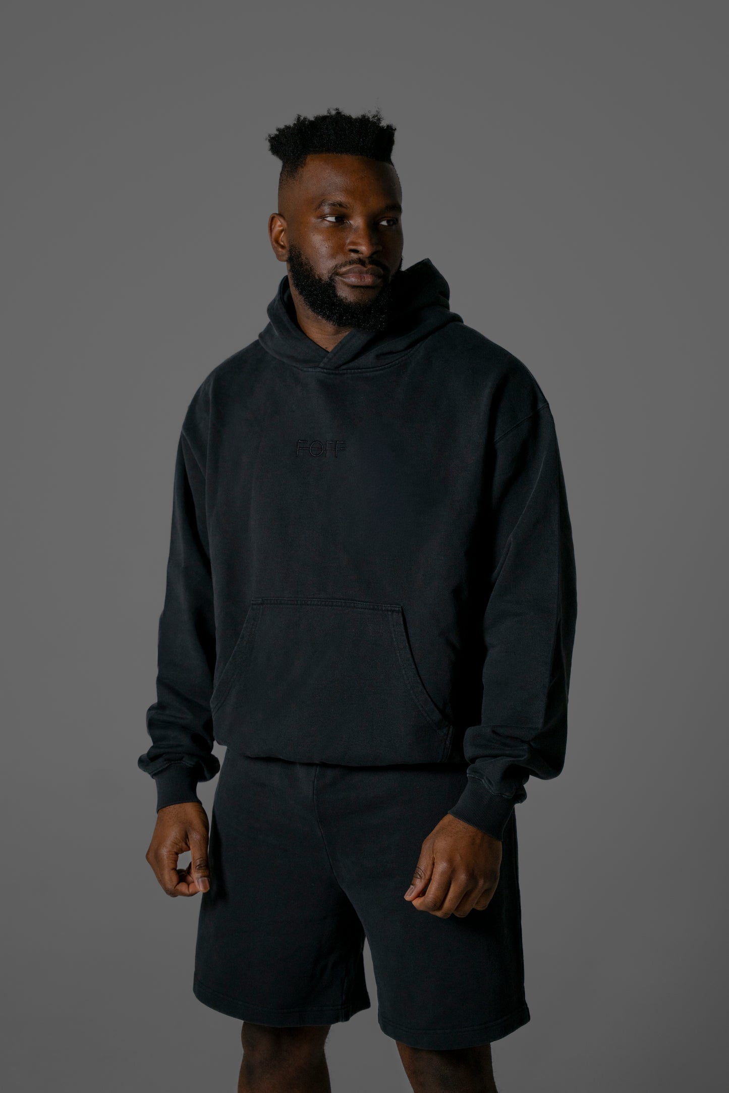 Vintage Black Oversized Hoodie