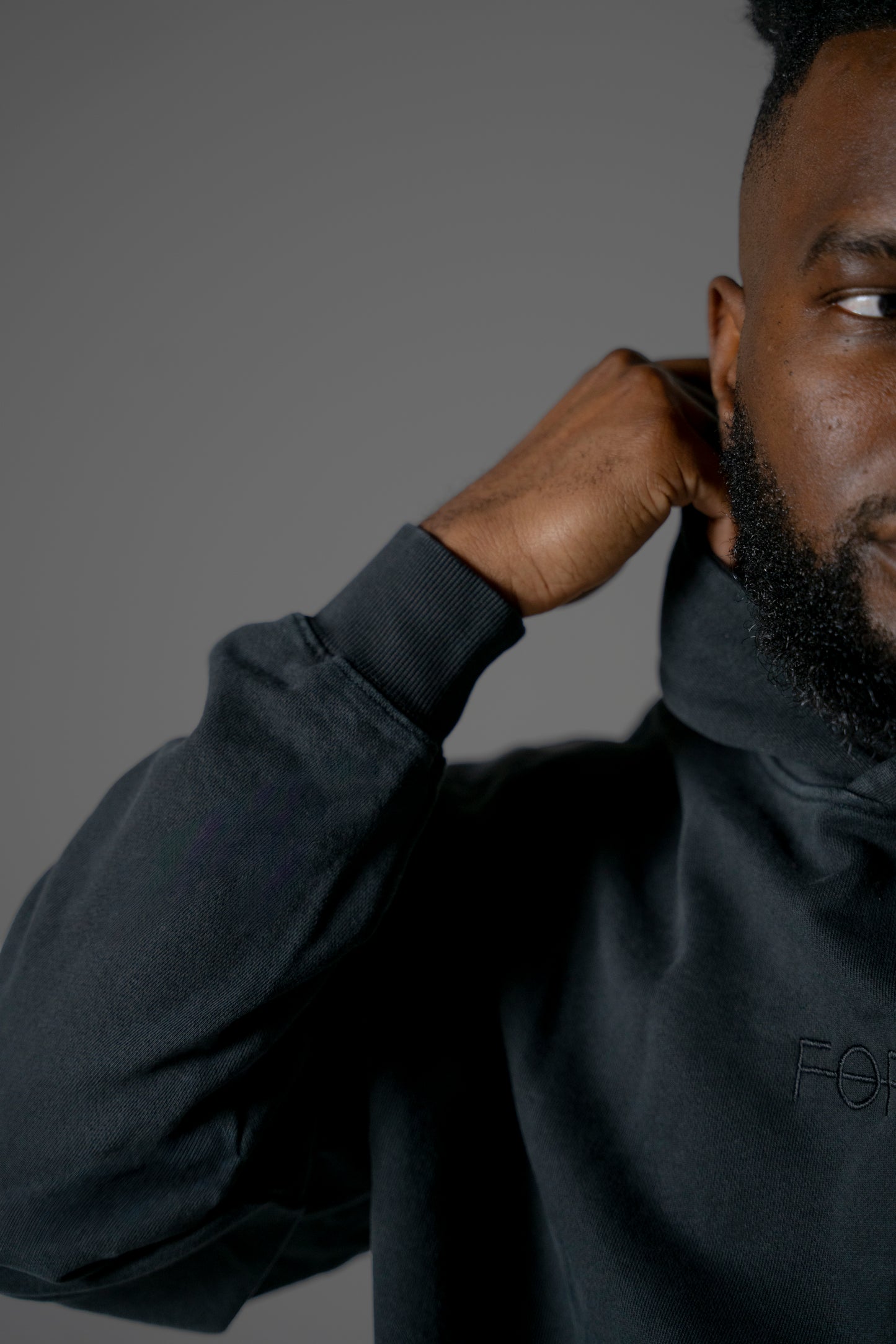 Vintage Black Oversized Hoodie